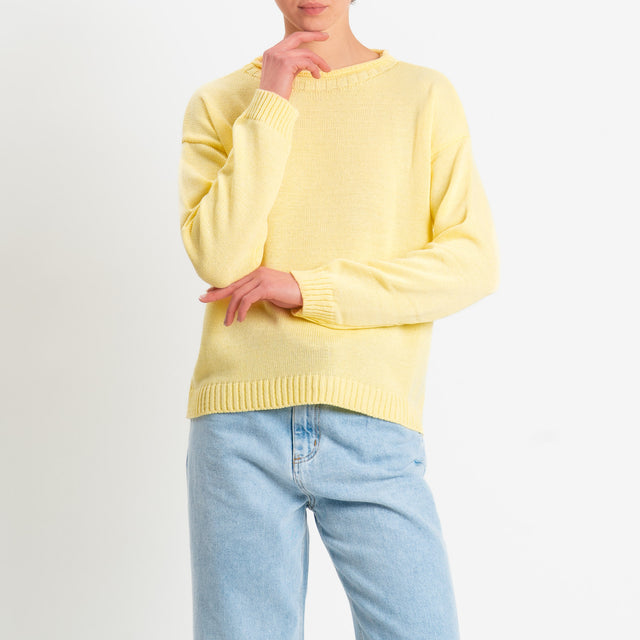 Tensione in-Maglia girocollo tessuto modal - yellow