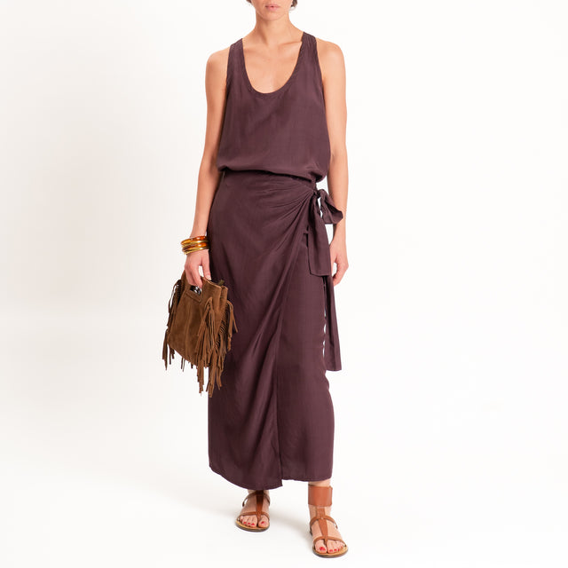 Tensione in -Top scollo U - burgundy
