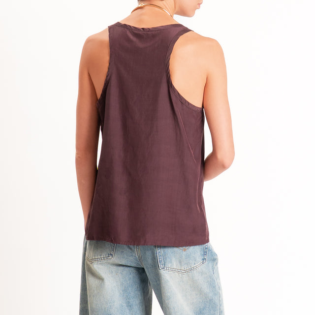 Tensione in -Top scollo U - burgundy