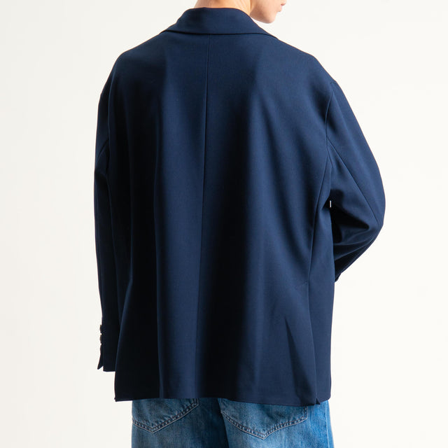 Tensione in-Giacca con spille spacchi laterali - blu