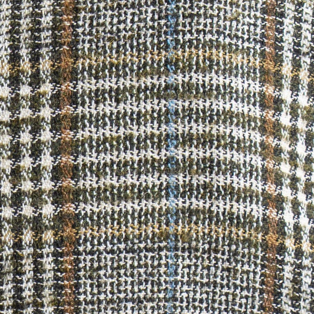 Tensione in-Giacca check misto alpaca - latte/cuoio/militare