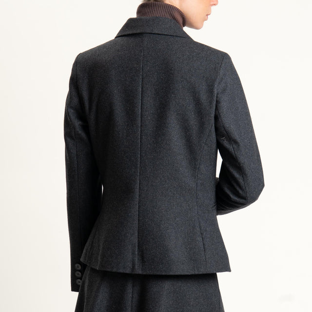 Tensione in- Giacca in flanella due bottoni - antracite