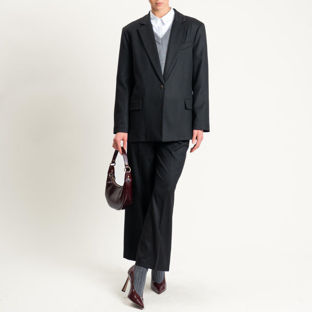 Tensione in-Giacca flanella in poliviscosa - nero