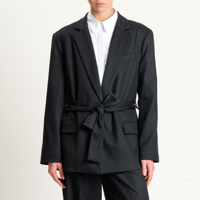 Tensione in-Giacca flanella in poliviscosa - nero