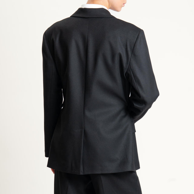 Tensione in-Giacca flanella in poliviscosa - nero