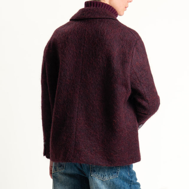 Tensione in-Giacca doppiopetto misto alpaca - Bordeaux