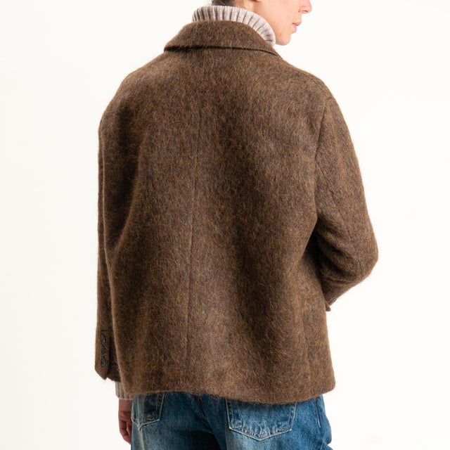 Tensione in-Giacca doppiopetto misto alpaca - bruciato