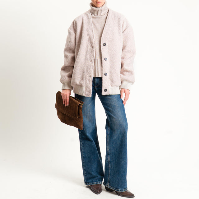 Tensione in-Bomber misto lana - beige