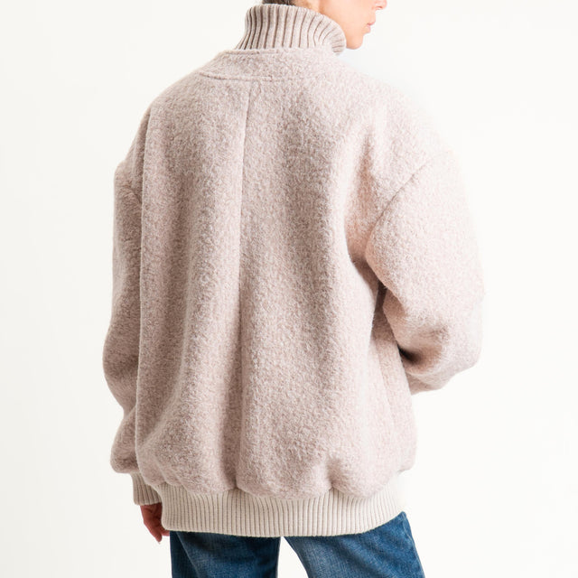 Tensione in-Bomber misto lana - beige