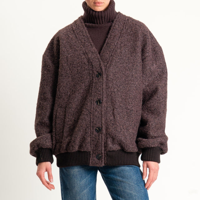 Tensione in-Bomber misto lana - moro