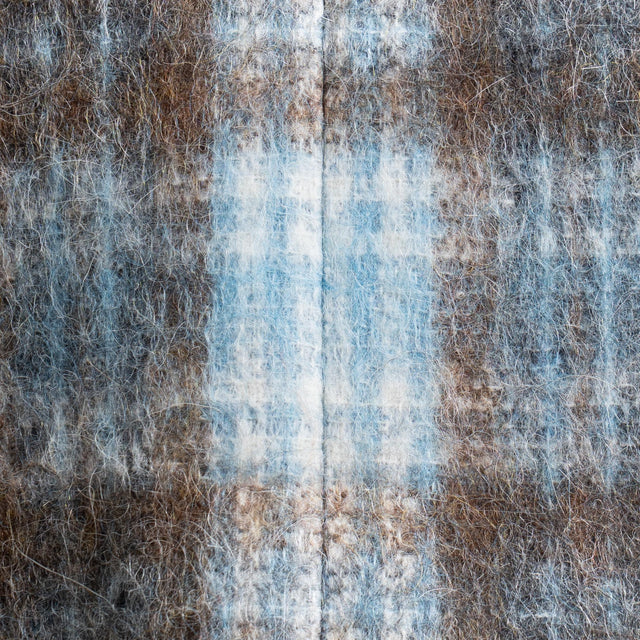 Tensione in-Giacca check doppiopetto misto alpaca - celeste/moro