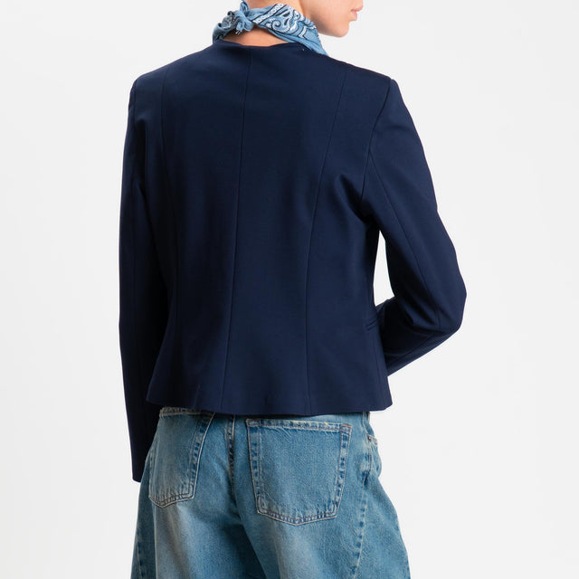 Tensione in-Giacca punto milano bottoni dorati - blu