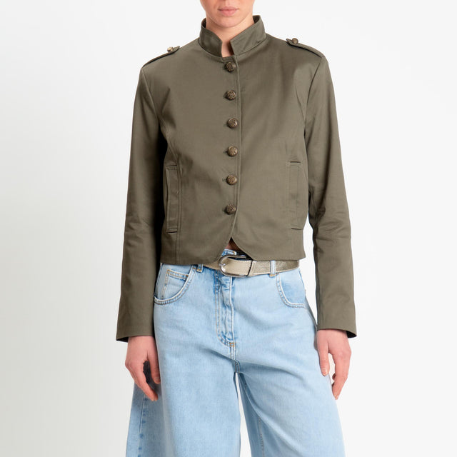 Tensione in-Giacca con tasche dettaglio bottoni - militare