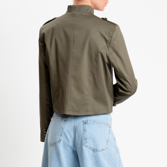 Tensione in-Giacca con tasche dettaglio bottoni - militare