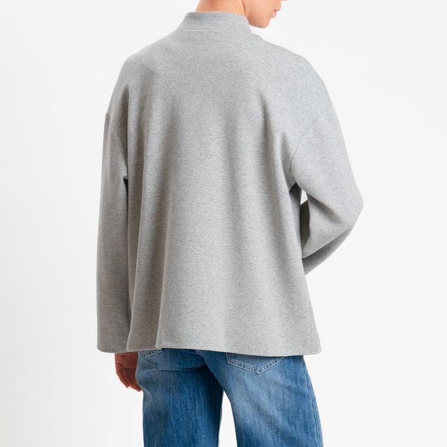 Tensione in-Giacca mandarin con tasche - grigio