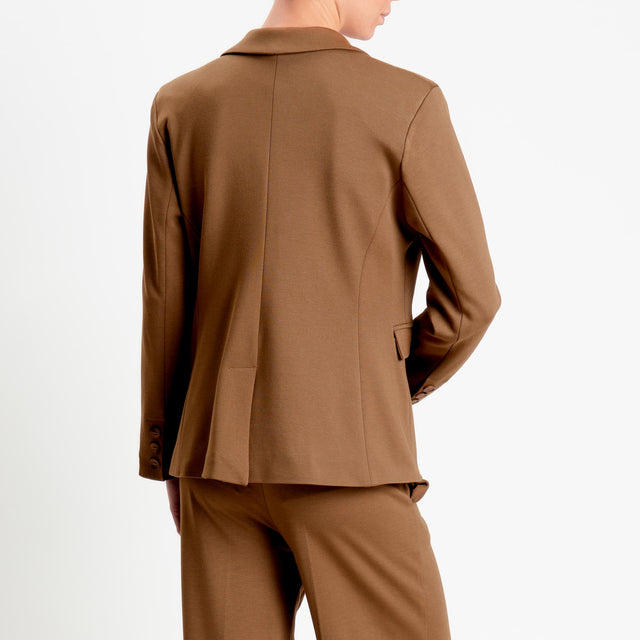 Tensione in-Giacca punto milano spilla rimovibile - tabacco