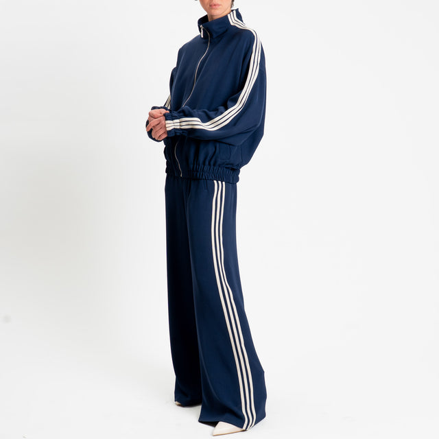 Tensione in-Bomber bande laterali - blu