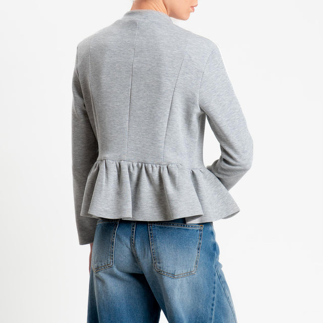 Tensione in-Giacca felpa mandarin - grigio/panna