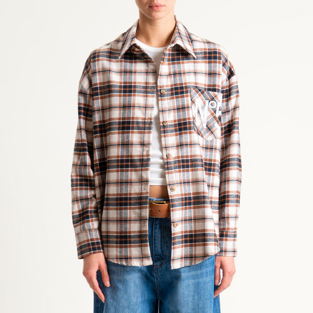 Tensione in-Camicia flanella n5 - nero/moro/latte
