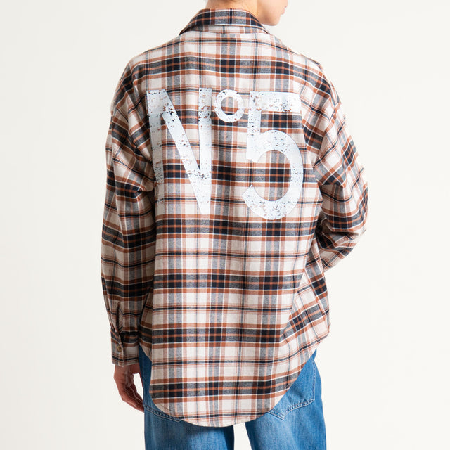 Tensione in-Camicia flanella n5 - nero/moro/latte