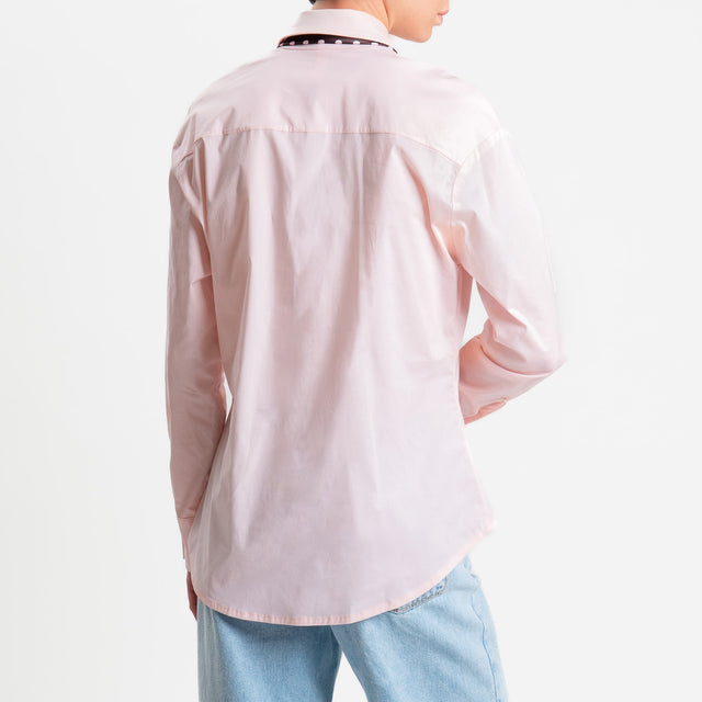Tensione in-Camicia con cravatta pois - rosa/moro/rosa