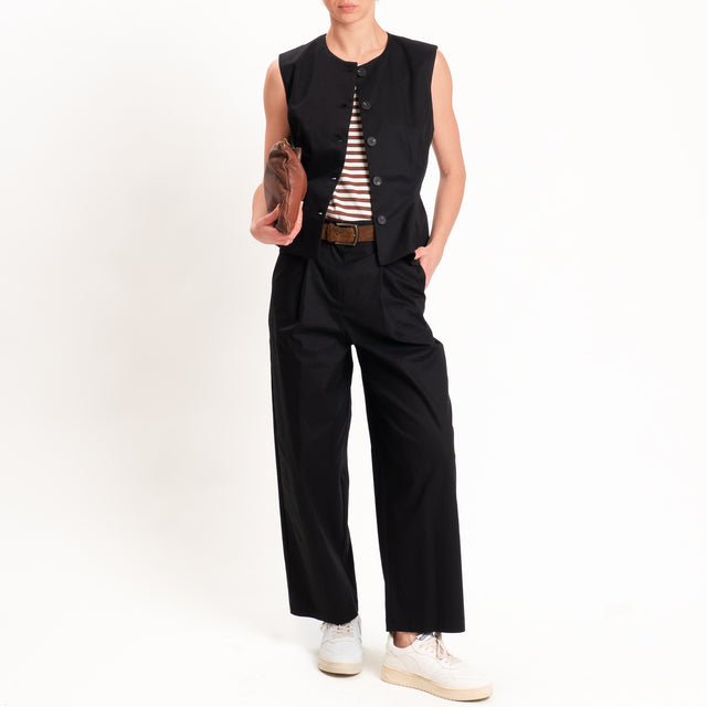 Tensione in-Gilet in cotone - nero