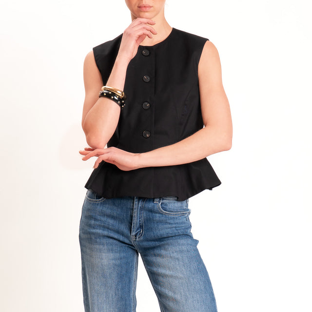 Tensione in-Gilet in cotone - nero