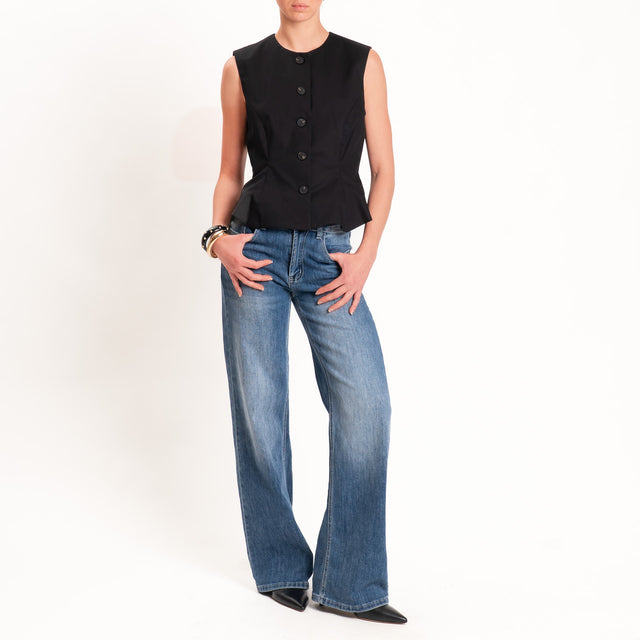 Tensione in-Gilet in cotone - nero