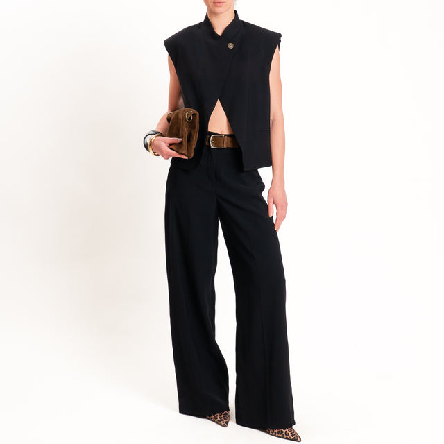 Tensione in-Gilet chiusura asimmetrica - nero