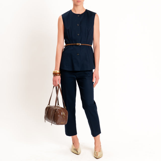 Tensione in-Gilet in cotone - blu