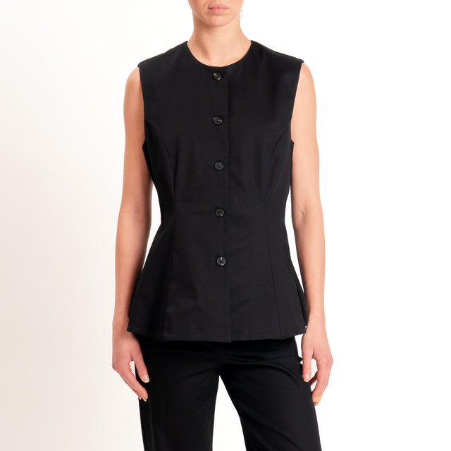 Tensione in-Gilet in cotone - nero