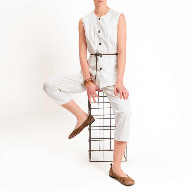 Tensione in-Gilet in cotone - vaniglia