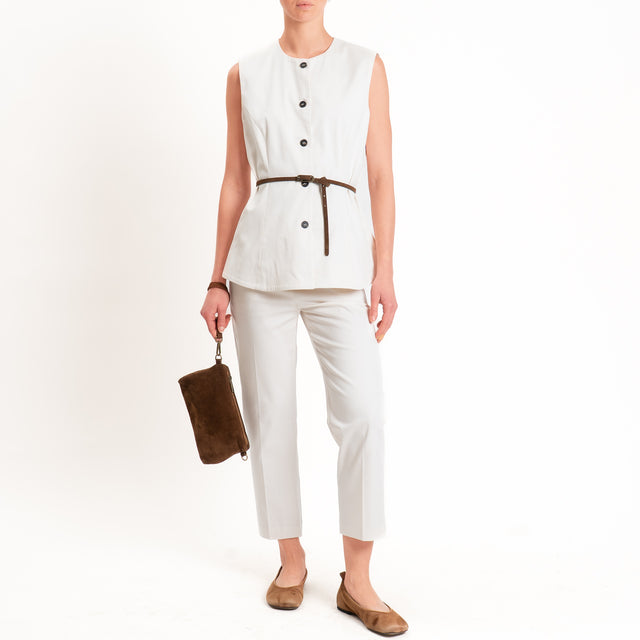 Tensione in-Gilet in cotone - vaniglia