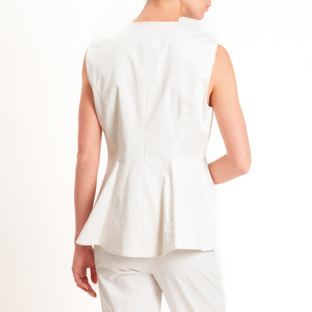 Tensione in-Gilet in cotone - vaniglia