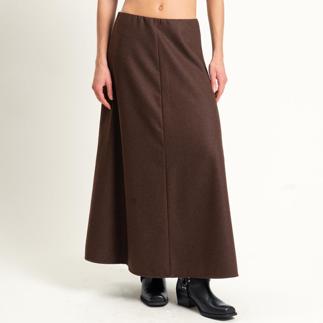Tensione in- Gonna ad A in flanella - moro