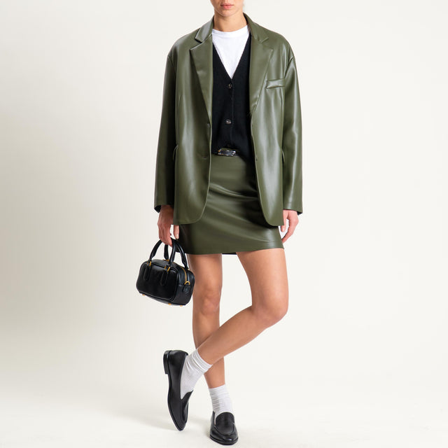 Tensione in-Minigonna similpelle - militare