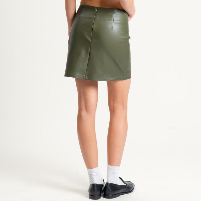 Tensione in-Minigonna similpelle - militare