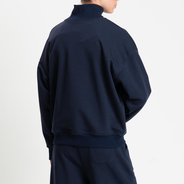 Tensione in-Felpa zip jumper - blu