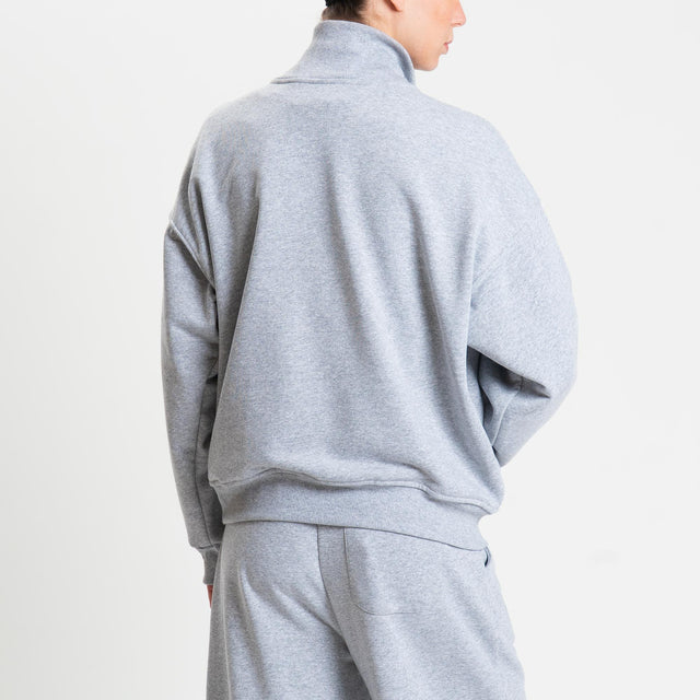 Tensione in-Felpa zip jumper - grigio