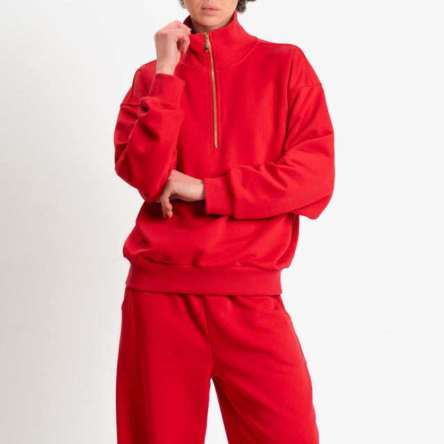 Tensione in-Felpa zip jumper - rosso