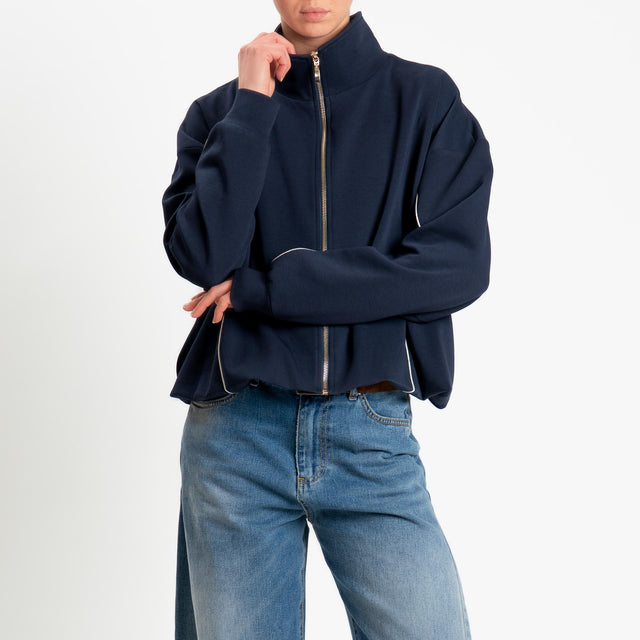 Tensione in-Giacca in felpa con zip - blu