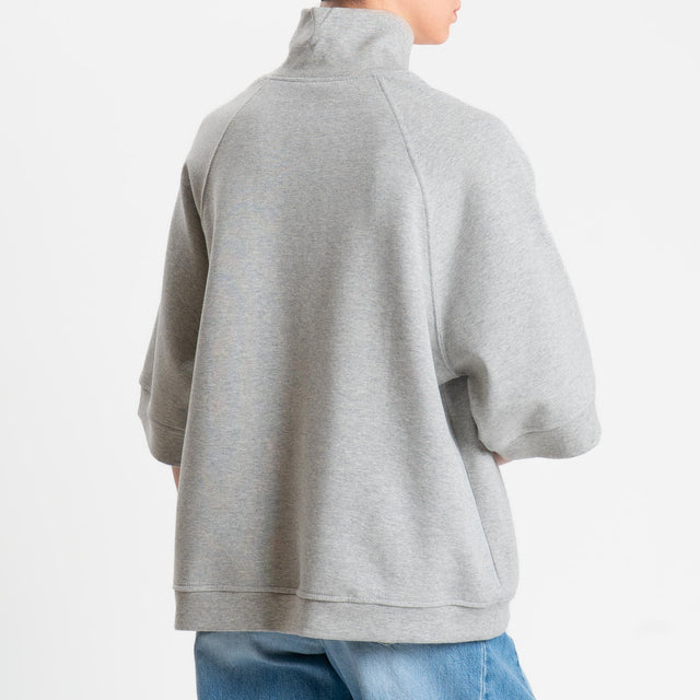 Tensione in-Felpa zip jumper - grigio
