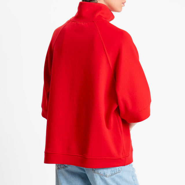 Tensione in-Felpa zip jumper - rosso