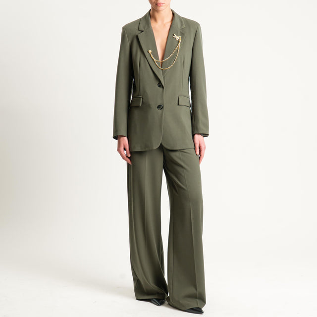 Tensione in-Pantalone con elastico dietro - militare