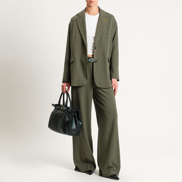 Tensione in-Pantalone con elastico dietro - militare