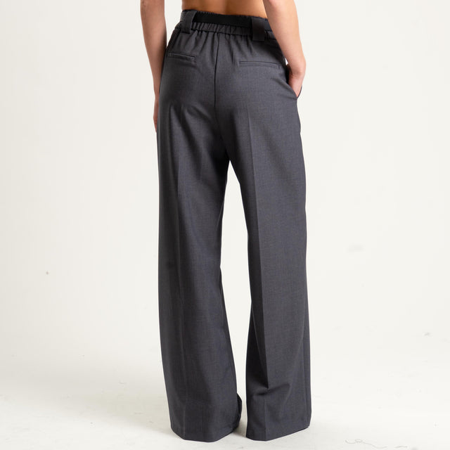 Tensione in-Pantalone con elastico dietro - antracite