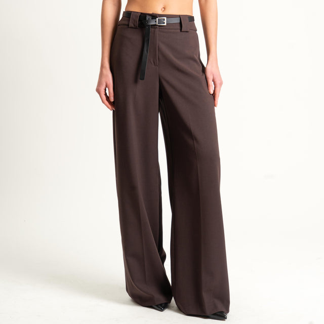 Tensione in-Pantalone con elastico dietro - moro