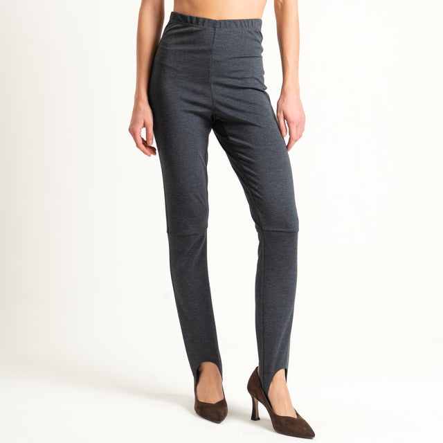 Tensione in-Leggings punto milano elastico in vita - grigio