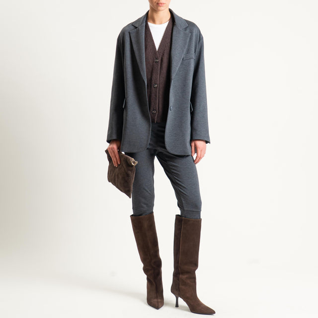 Tensione in-Leggings punto milano elastico in vita - grigio