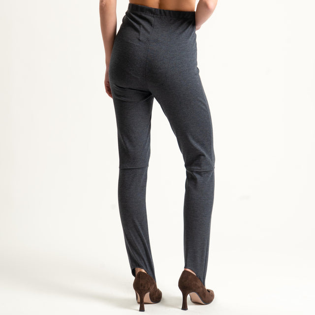 Tensione in-Leggings punto milano elastico in vita - grigio